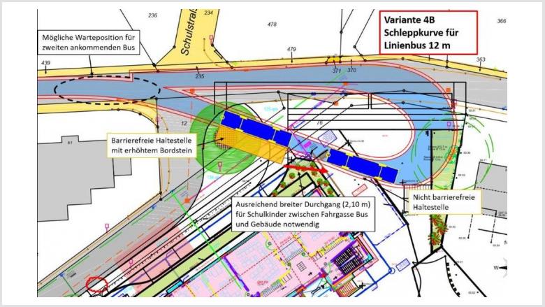 Variante 4b: Linienführung Schulbus Ellhauser Weg
